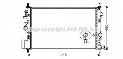 AVA QUALITY COOLING ola2474 -  Радиатор, охлаждение двигателя